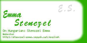 emma stenczel business card